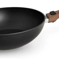 Bardani Wajan Deluxe Wok-Pfanne 28 Cm Mit Abnehmbar Steel Antracite