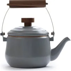 Barebones Enamel Teapot Stone Grey