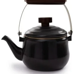 Barebones Teapot Enamel Charcoal