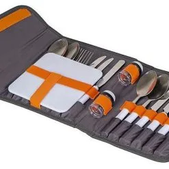 Bo-Camp Besteck Picknick - Etui - 4 Menschen Grey