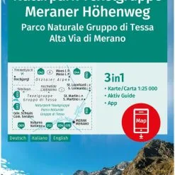 Kompass Wanderkarte 043 Naturpark Texelgruppe, Meraner Höhenweg