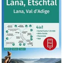Kompass Wanderkarte 054 Lana, Etschtal