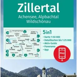 Kompass Wanderkarte 28 Vorderes Zillertal, Achensee, Alpbachtal, Wilds