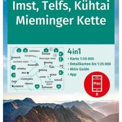Kompass Wanderkarte 35 Imst,Telfs, Kühtai, Mieminger Kette