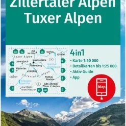 Kompass Wanderkarte 37 Zillertaler Alpen, Tuxer Alpen