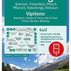 Kompass Wanderkarte 44 Sterzing, Vipiteno