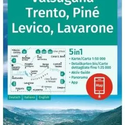 Kompass Wanderkarte 75 Valsugana, Trento, Piné, Levico, Lavarone