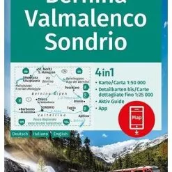 Kompass Wanderkarte 93 Bernina, Valmalenco, Sondrio