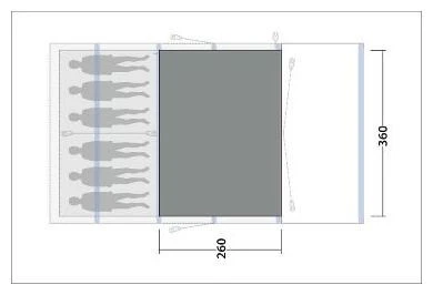 Outwell Birchdale 6PA Flat Woven Carpet Grey – Bild 3