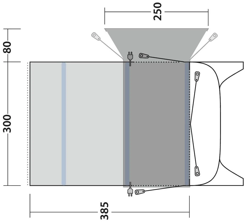 Outwell Blossburg 380 Air Black-Grey – Bild 3