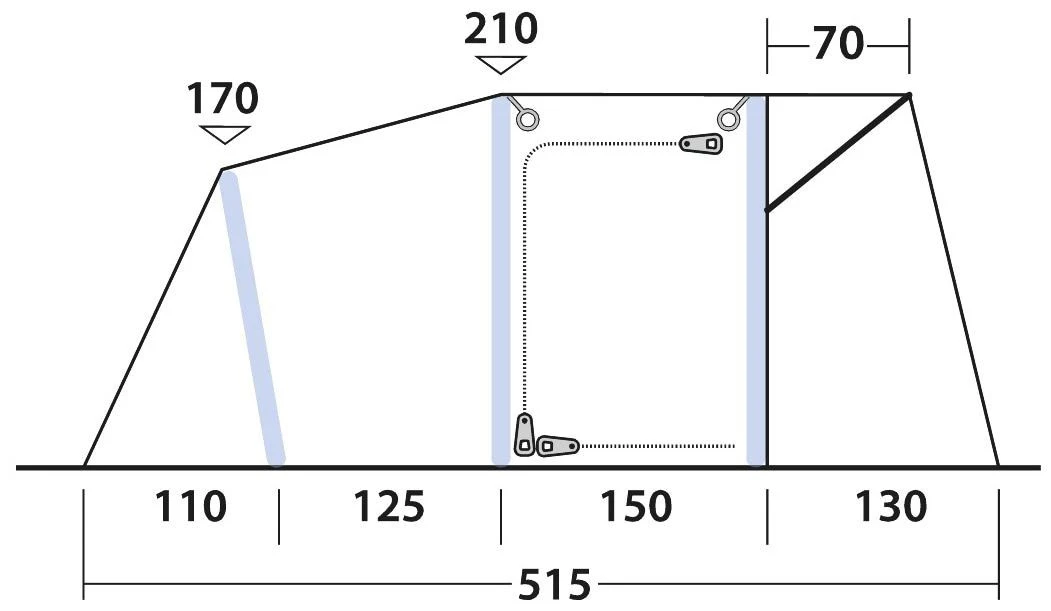 Outwell Blossburg 380 Air Black-Grey – Bild 5