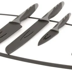 Outwell Caldas Knife Set W/Cutting Board Black