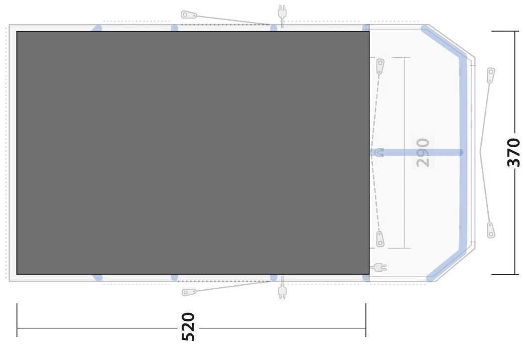 Outwell Forestville 6SA Footprint Black-Grey – Bild 3