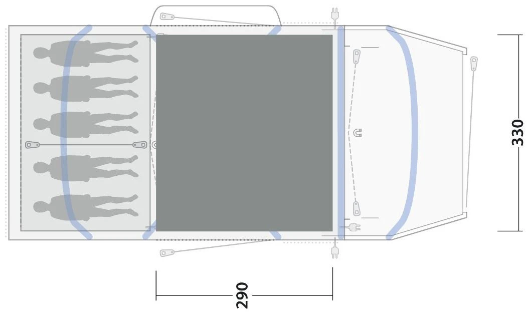 Outwell Jacksondale 5PA Woven Carpet Black-Grey â Bild 4
