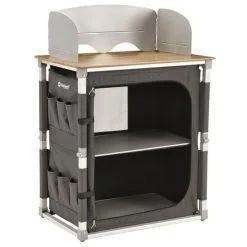 Outwell Padres Kitchen Table W/Bamboo Table Top Shadow Grey