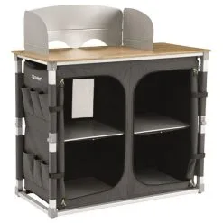 Outwell Padres XL Kitchen Table W/Bamboo Table Top Shadow Grey