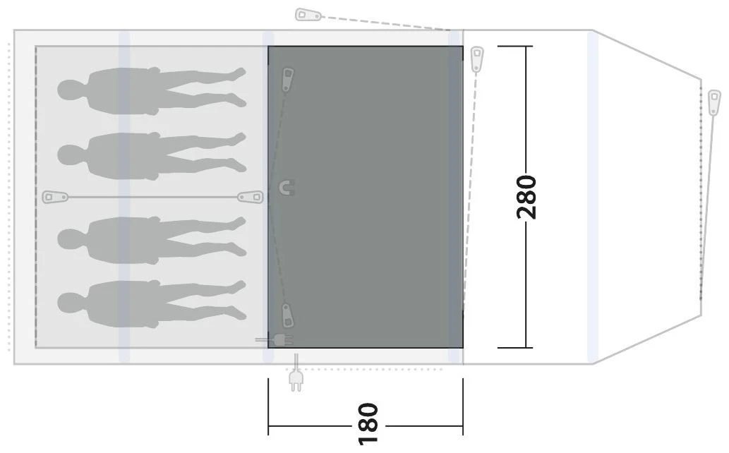 Outwell Parkdale 4PA Flat Woven Carpet â Bild 4
