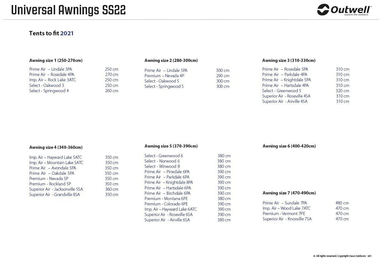 Outwell Universal Markise Size 1 Black-Grey – Bild 12