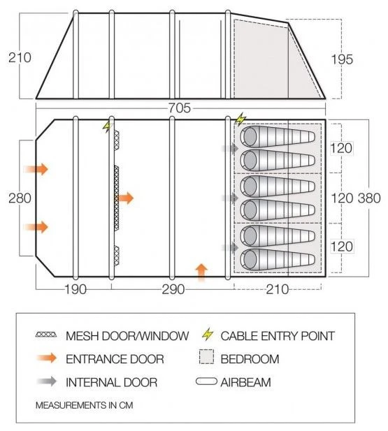 Vango Stargrove II Air TC 600XL Cloud Grey – Bild 3